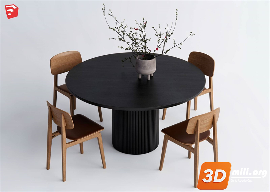 Dining Table Set Skp Files